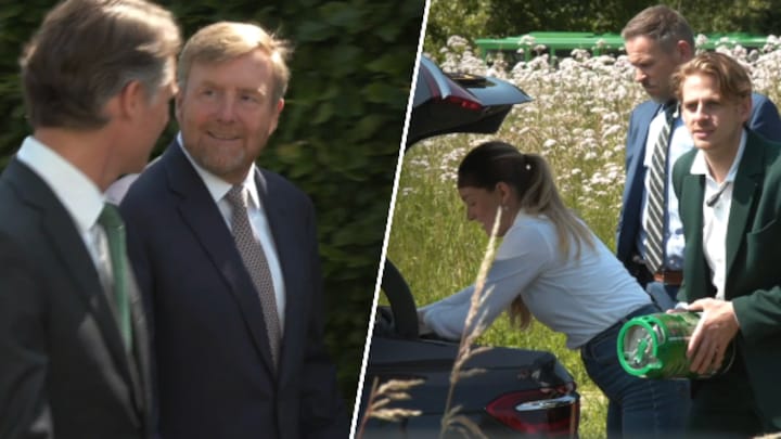 Na bezoek aan brouwerij wordt auto Willem-Alexander gevuld met bier