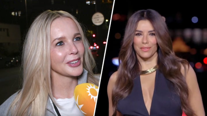 Chantal Janzen ging tactisch achter Eva Longoria staan op catwalk