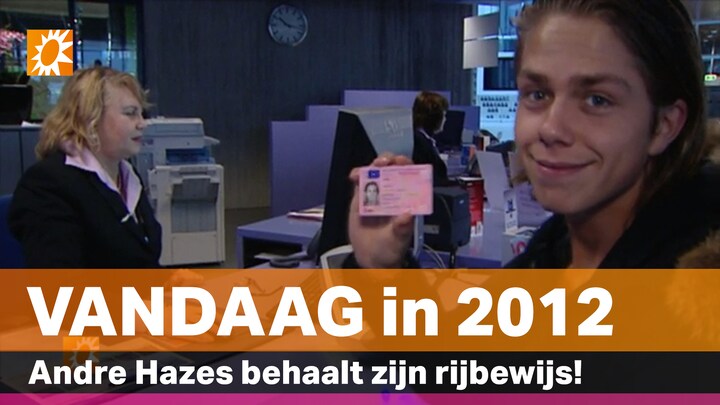 Vandaag in 2012: Een jonge André Hazes haalt zijn rijbewijs