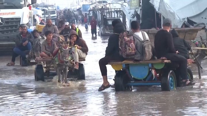 Tenten vol water in Gaza, alles waait om, en de winter moet nog beginnen