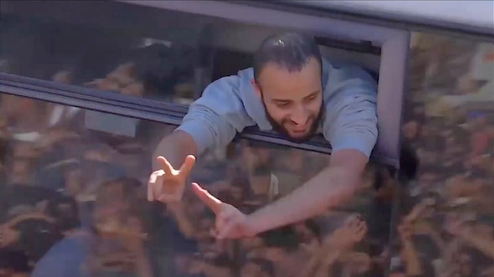 Vreugde en geweersalvo's: vrijgelaten Palestijnen  terug in Gaza