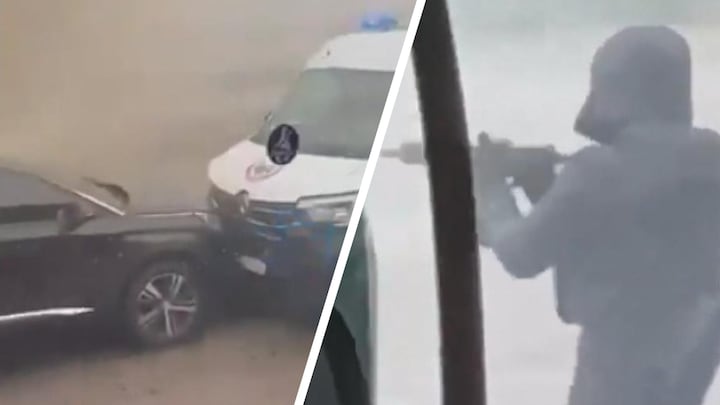 Ooggetuigen filmen zwaarbewapende criminelen op Franse snelweg