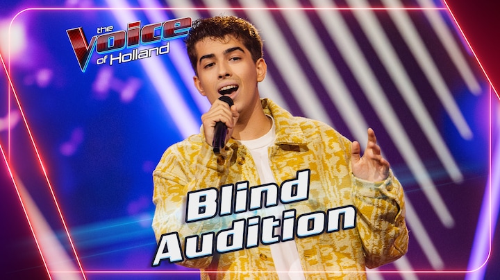 Thomas ter Burg zingt 'Don't You Worry 'Bout A Thing' tijdens de Blind Auditions