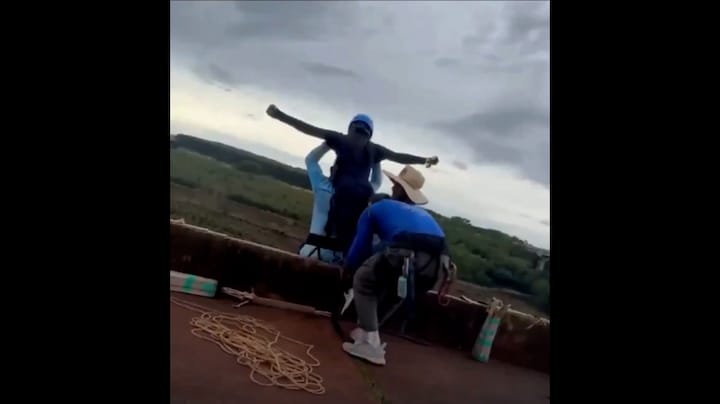 In beeld: vrouw overleden bij bungeejump Brazilië