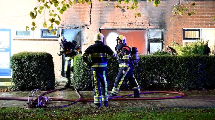 Rijtjeshuis volledig uitgebrand in Wolvega