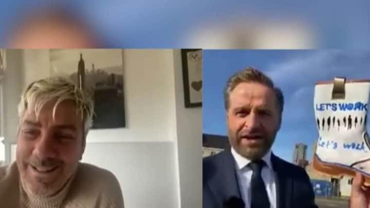 Hugo de Jonge krijgt hippe werklaarzen cadeau