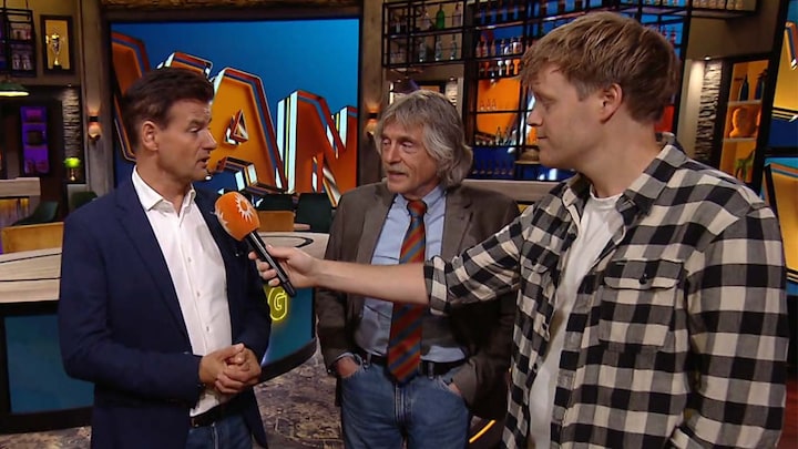 Wilfred Genee met beveiligers naar auto na slip of the tongue Johan Derksen 