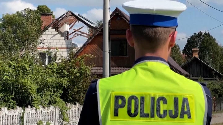 In beeld: Russische drone neergestort op huis in Polen