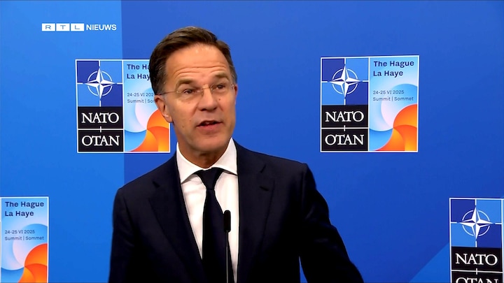 Rutte komt aan bij tweede dag NAVO-top, praat over berichtje aan Trump: 'Staat vol met feiten' 