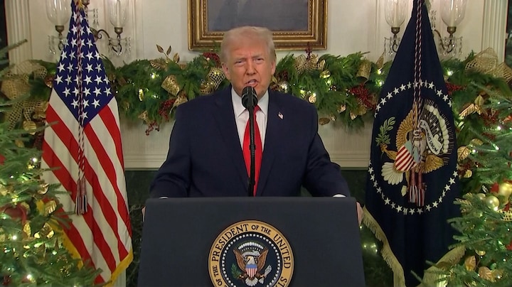 Trump spreekt bevolking toe: 'Ik heb een puinhoop geërfd'