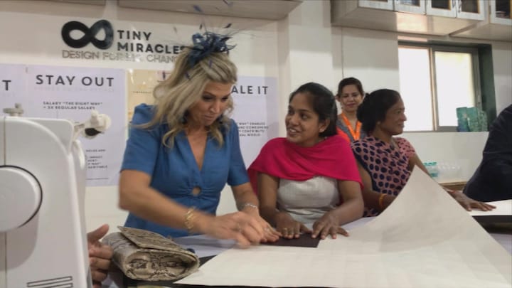 Van armoede naar beste school: Máxima neemt kijkje bij project in Mumbai