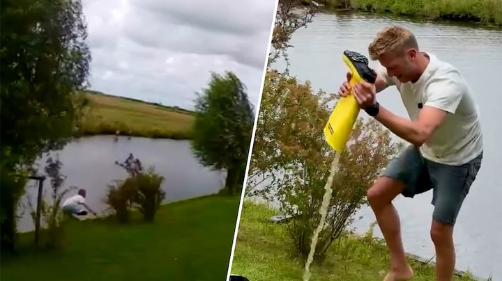 Jan Versteegh kukelt in de sloot: 'Tuinieren is niet zonder risico's'