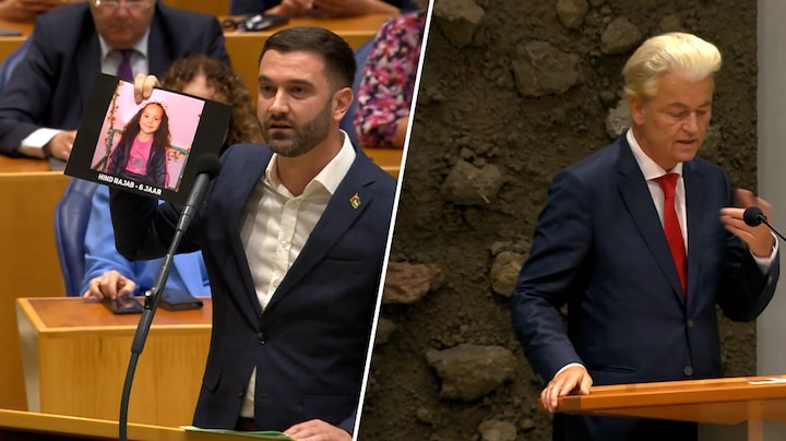 Van Baarle confronteert Wilders met foto's van kinderen Gaza