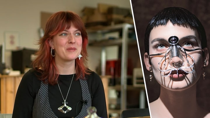 Kika ontwierp het opvallende gezichtssieraad van Maan