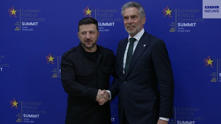 Schoof speeddate met Zelensky en andere regeringsleiders in Albanië
