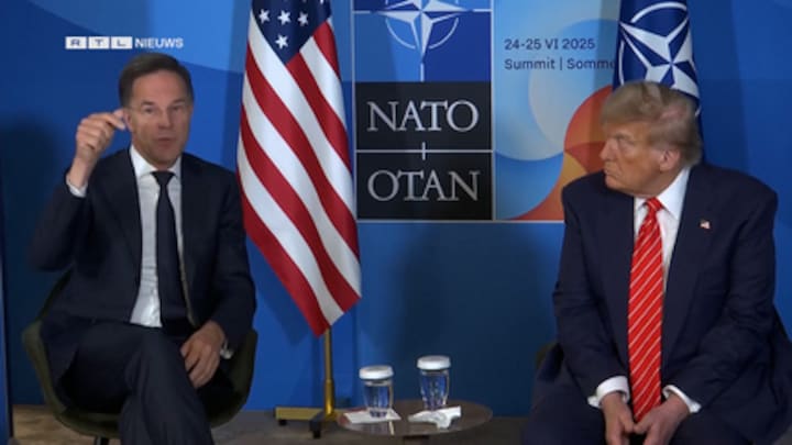 Rutte complimenteert Trump: 'U bent een man van kracht en vrede'