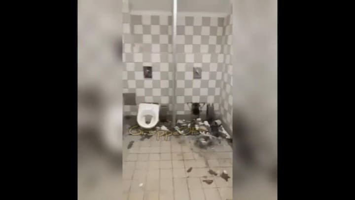 Feyenoord-hooligans vernielen stadion, toilet gesloopt