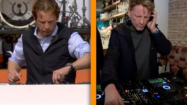 Prins Floris en prins Pieter-Christiaan kruipen achter dj-tafel 