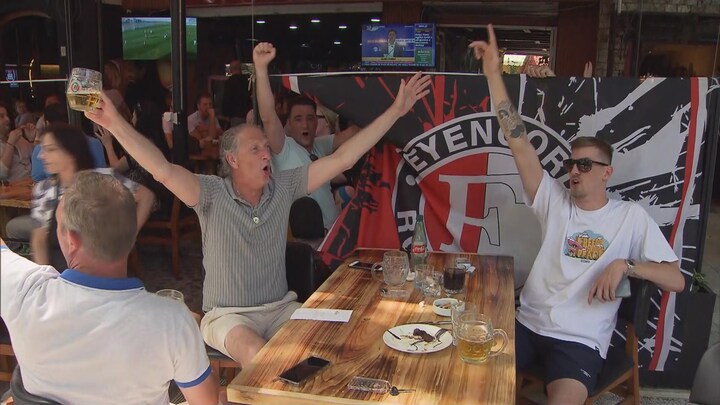 Rotterdams feestje in Tirana: Feyenoord-fans maken zich op voor finale