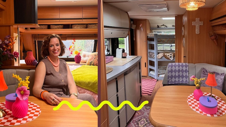 Binnenkijken: Klaskes bonte caravan vol kleur en creativiteit