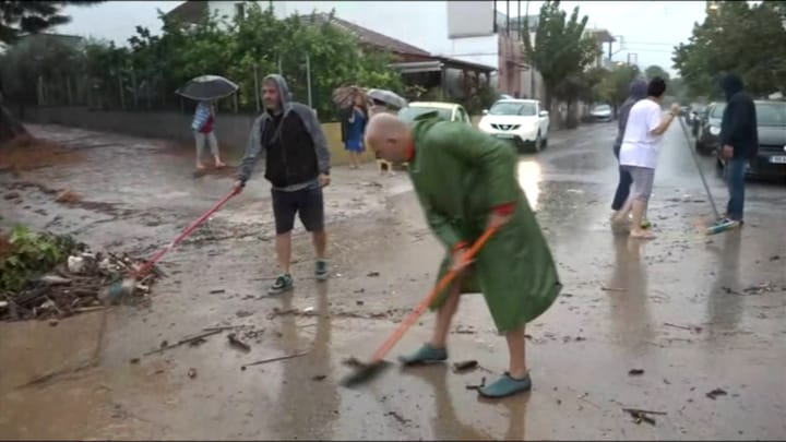 70 centimeter regen in twee dagen in Midden-Griekenland