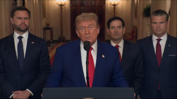 Dit is de hele speech van Trump over de bombardementen op Iran	