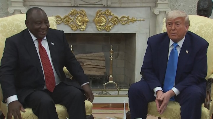 In beeld: Trump en Ramaphosa clashen over vermeende 'witte genocide'