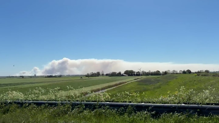 Brand Veluwe in grote delen van het land te zien 