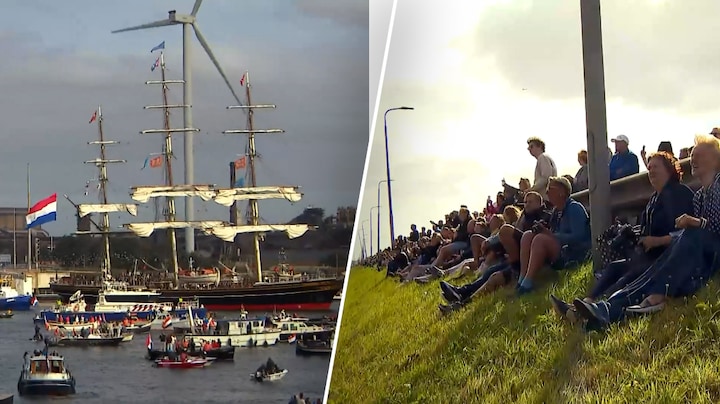 Grote schepen en muziek: toeschouwers vroeg uit de veren voor start SAIL