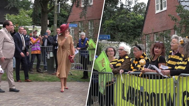Koningin Máxima herkent XR-demonstranten niet tijdens werkbezoek in Zeijen en wordt teruggefloten