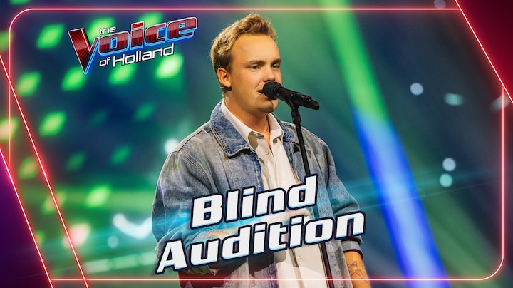 Sam Zwierink zingt ‘Soldier On’ tijdens de Blind Auditons