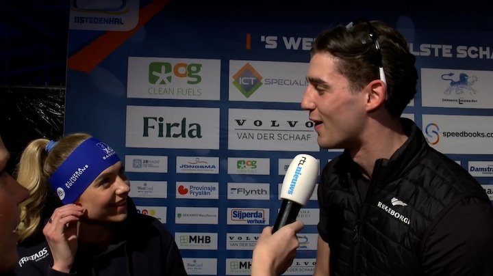 Jenning de Boo en Joy Beune na spannende race: 'Sta nog te trillen'