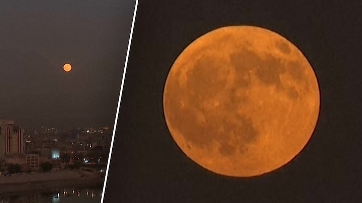 Liefhebbers genieten wereldwijd van bijzondere bloedmaan