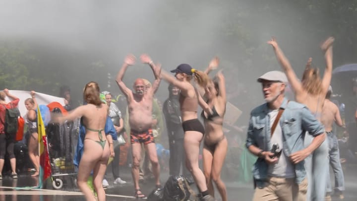 Dansend in bikini op de A12: honderden klimaatactivisten weggehaald door politie