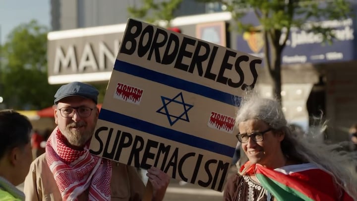 Politie houdt pro-Palestijnse en pro-Israël-demonstranten uit elkaar bij songfestival