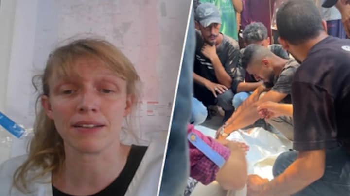 Caroline werkt als een van de weinigen nog in Gaza: 'Mensen riskeren leven voor eten'