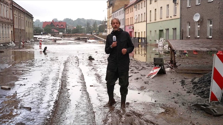 Olaf Koens ziet nasleep noodweer in Polen: 'Eén grote ravage'