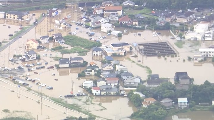 Recordhoeveelheid regen in Japan: zeker acht doden
