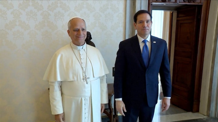 Amerikaanse minister Rubio op bezoek bij Paus, drie kwartier gepraat