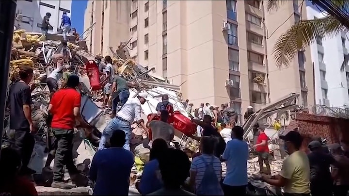 Massale zoektocht naar mensen onder het puin in Colombia 