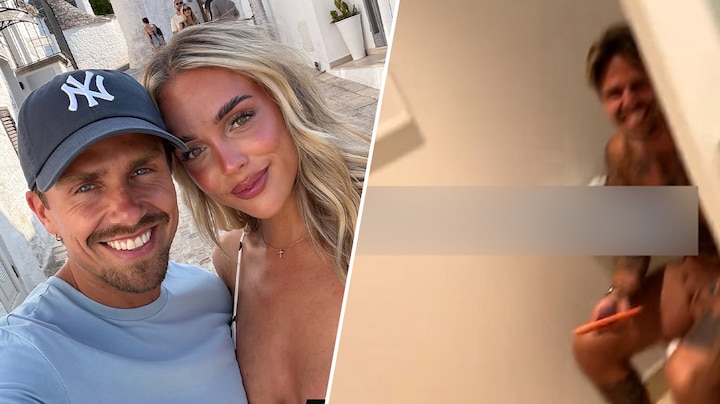 André Hazes en Noa liggen dubbel tijdens het filmen van TikTok-trend