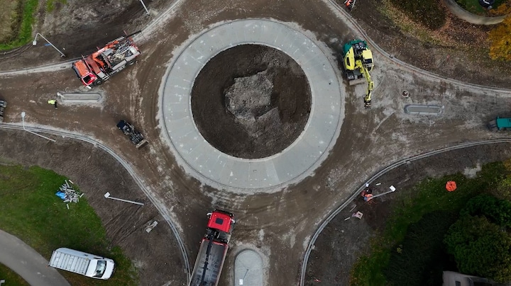 Tweedehandsje op de weg: Almere spaart CO2 uit met hergebruikte rotonde