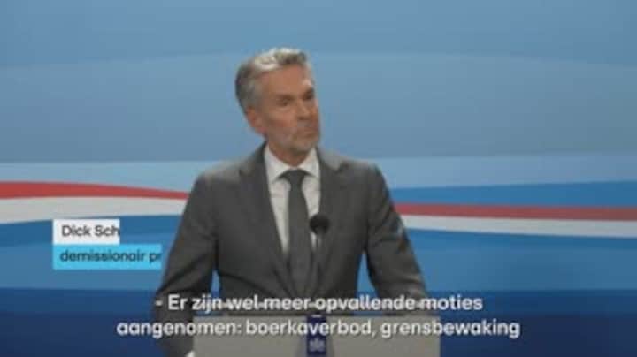 Dick Schoof over aangenomen moties: 'Niet voor de bühne'