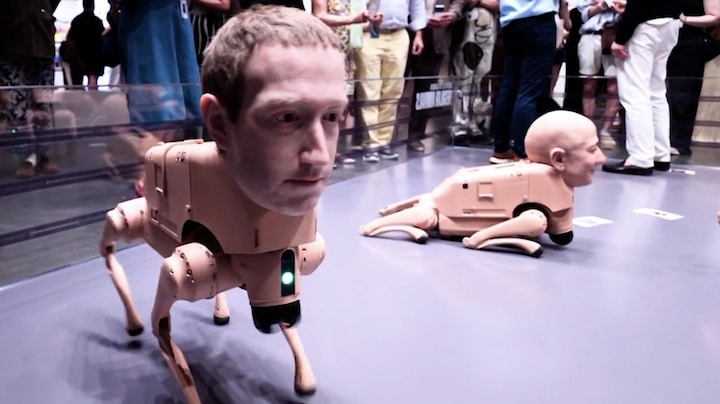 Robothonden met hoofden van Elon Musk en Mark Zuckerberg: 'Geweldig'