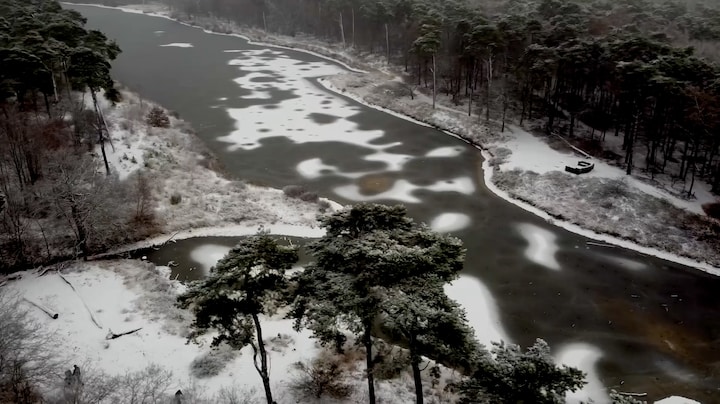 Dronebeelden: winterse taferelen te zien vanuit de lucht in Oisterwijk