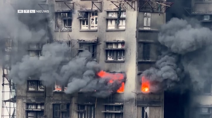 Brand Hongkong smeult door: dodental loopt op, honderden vermisten