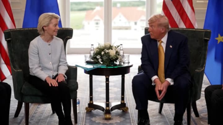 Trump en Von Der Leyen: 'Onze grootste deal ooit als dit lukt'