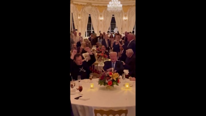 Elon Musk viert Thanksgiving met Trump op landgoed Mar-A-Lago